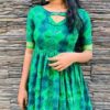 Green coloured elegant cotton frock