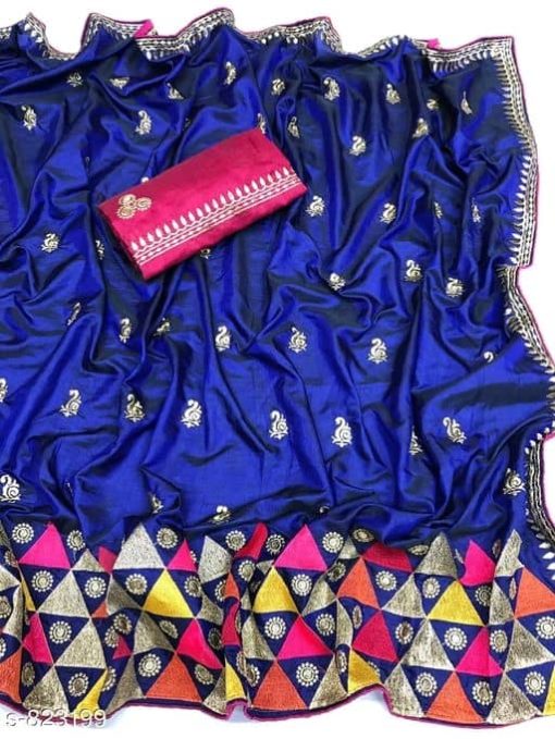 Hiba Lovely Sana Silk Embroidery Work Sarees