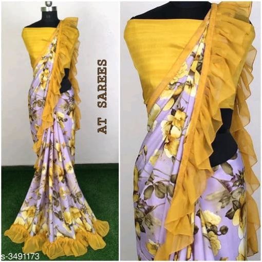 Anisa Fancy Silk Crepe Women's Sarees