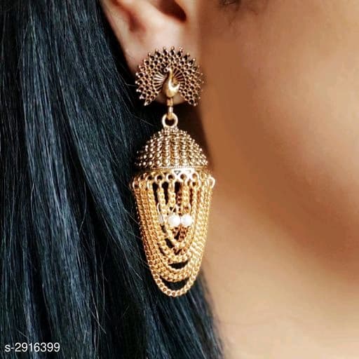 Pariza Alloy Stone & Beads Work Earring - Blieveme