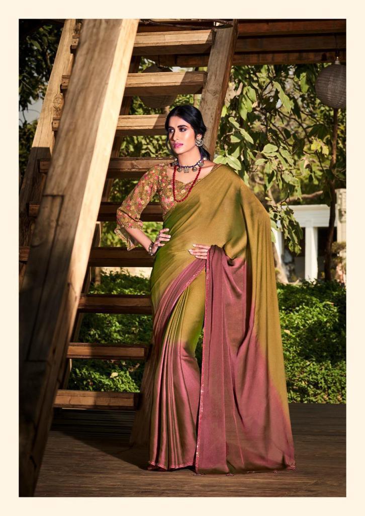 Buy Georgette Shaded Saree in Purple Online -